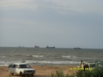 Керченский пролив. Вдалеке Украина.